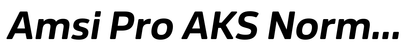 Amsi Pro AKS Normal Bold Italic